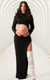 Robe Shooting Grossesse Noire Manches Longues