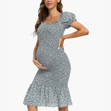 Robe de maternité Fleur Azur