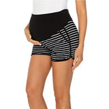Short Grossesse Noir à Rayures