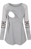 T-Shirt Allaitement Manches Longues Léopard