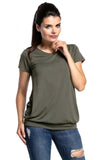 T-Shirt Allaitement Ouverture Côté Uni