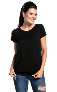 T-Shirt Allaitement Ouverture Côté Uni